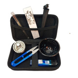 Dichavador De Ferro Kit Completo Case Estojo Isqueiro 8 Iten