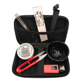 Dichavador De Ferro Kit Completo Case Estojo Isqueiro 8 Iten