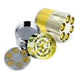 Dichavador De Metal Tambor Revolver Bala Triturador Moedor