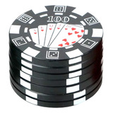 Dichavador Moedor Triturador De Metal Ficha De Poker 3partes