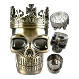 Dichavador Triturador Moedor King Caveira Metal 3 Partes