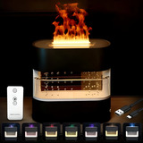 Difusor Aromatizador Eps 417 Efeito Fogo E Chuva Umidificador De Ar Essencias Cor Preto Controle
