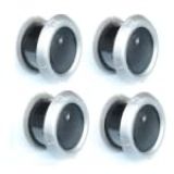 Difusor De Ar Saida De Ar Fiesta Prata 2008 Diante Kit