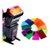 Difusor De Flash Speedlite Colorido 12 Gelatinas Em Gel