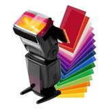 Difusor De Flash Speedlite Colorido 12 Gelatinas Em Gel
