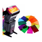 Difusor De Flash Speedlite Colorido 12 Gelatinas Em Gel