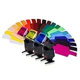 Difusor De Flash Speedlite Colorido 20 Gelatinas De Gel Coloridas Misturador Modificador De Cor Softbox Gel20 ITWO