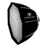 Difusor Fotográfico Softbox Fototudo Ft 8090 Diâmetro 90cm Do 15cm Branco Com Interior Prateado