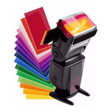 Difusor Para Flash Speedlite Com 12 Cores Em Gel Colorido