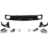 Difusor Saia Traseira Estilo Rs6 Para Audi A6 2017 2018 2019