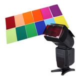 Difusor Softbox Flash Speedlite Filtro 12 Cores Gel Colorido
