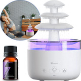 Difusor Umidificador De Ar Kaizu Purificador Ambiente Ultrassônico Nuvem Rgb Led Oleos Essenciais