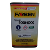 Diluente Redutor Thinner 5 Lts 5000 6000 Para Limpeza Farben