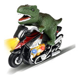 Dino Motorcycle Rex Moto Brinquedo Infantil Menino Elétrico Cor Marrom