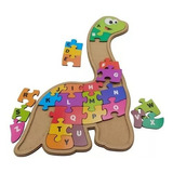 Dinossauro Alfabetico Quebra Cabeça Brinquedo Didático