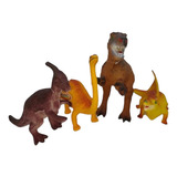 Dinossauro Borracha Grande 4 Modelos Brinquedo