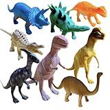 Dinossauro De Brinquedo Kit Coleção 8 Peças De Borracha Dino
