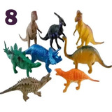 Dinossauro De Brinquedo Kit Coleção 8 Peças De Borracha Dino