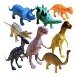 Dinossauro De Brinquedo Kit Coleção 8 Peças De Borracha