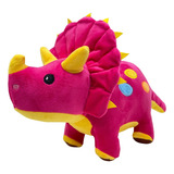 Dinossauro De Pelúcia 40cm Brinquedo Infantil Pink Rosa