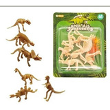 Dinossauro Esqueleto Fossil 7pç Brinquedo Plástico