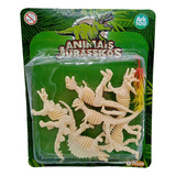 Dinossauro Esqueleto Fossil 7pç Brinquedo Plástico Miniatura