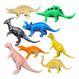Dinossauro Kit Brinquedo Criança Dino Rex Borracha Coleção
