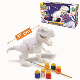 Dinossauro Rex Attack Branco Para Colorir