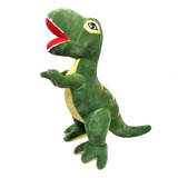 Dinossauro Tiranossauro Rex Pelúcia Green 32 Cm Altura