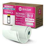 Directpel Bobina 58mm Para Ingresso Com Tarja Holográfica Cor Branco Para Maquininha Móvel De Cartão