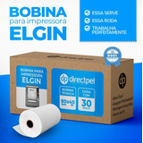Directpel Bobina 80x40 Impressora Elgin I9 Full C 30 Rolo