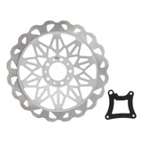 Discão Freio 320 Esportivo Honda Cg Titan 150 Fan Mix Prata