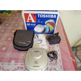 Discman Toshiba Com Anti Shok E Bass Boost Reforço De Grave