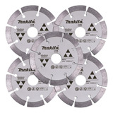 Disco Corte Diamantado 105 Mm Granito Kit Com 5 Peças Makita Cor Cinza