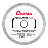 Disco Corte Diamantado Turbo Porcelanato Plus 110mm Cortag Cor Branco