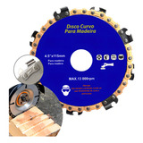 Disco Corte E Desbaste Madeira Corrente Motoserra 22 23mm Cor Azul