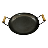 Disco De Arado Tacho 22 Cm Aço Carbono Porções Alça Madeira