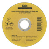 Disco De Corte 4 1 2 X 1 25 X 7 8 Polegadas 2t Fino 0bf Eda Cor Amarelo
