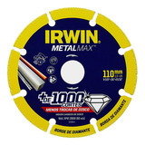 Disco De Corte 4 3 8 Pol  110 Mm  Metalmax Irwin Cor Amarelo E Azul