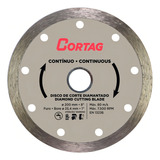 Disco De Corte Diamantado Cortag Continuo 200 Mm Cor Cinza