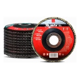Disco De Lixa Flap 4 1 2 Grão 80 P Lixadeira Kit C 10 Pçs