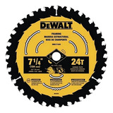 Disco De Serra Circular 7 1 4 Com 24d 185x24 Madeira Dewalt Cor Amarelo