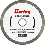 Disco Diamantado Cortag Turbo 110mm F 20mm 60863 Porcelanato