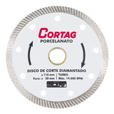 Disco Diamantado Porcelanato Turbo Fino 110mm X 20mm Cortag Cor Branco