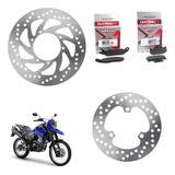 Disco Diant E Tras Xtz Lander Tenere 250 E Pastilha Diafrag