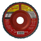 Disco Flap Nylon Reto G 40 Starrett 115mm 4 1 2 Kit 12 Pçs