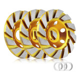Disco Rebolo Desbaste Concreto Diamantado Aço 3 Pc Redução