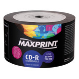 Disco Virgem Cd r Maxprint De 52x Por 50 Unidades
