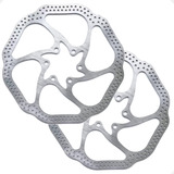 Discos De Freio Bicicleta 6 Furos 180mm Inox Mtb Pro Par