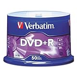 Discos Em Branco DVD R Verbatim AZO Dye 4 7 GB 16X Disco Gravável 50 Discos Spindle